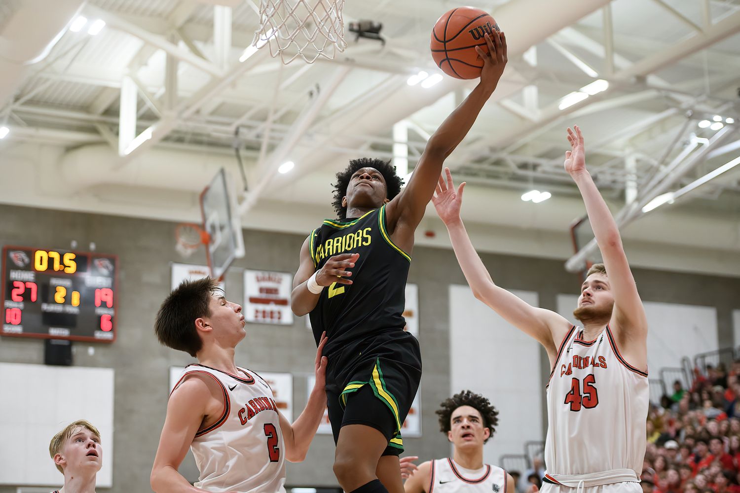 1 Lincoln vs Cleveland boys basketball 6A Oregon second round March 4 2023 Ken Waz 30